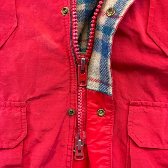 Lands End Wool Lined 60/40 Winter Mountain Parka Red Mens Large/XL USA Vintage - Picture 8 of 15